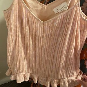 Stunning pink sequin Anthropologie blouse